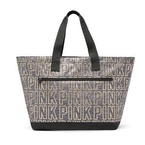 Victoria's Secret PINK Gold/Black Brindle Tote NWT